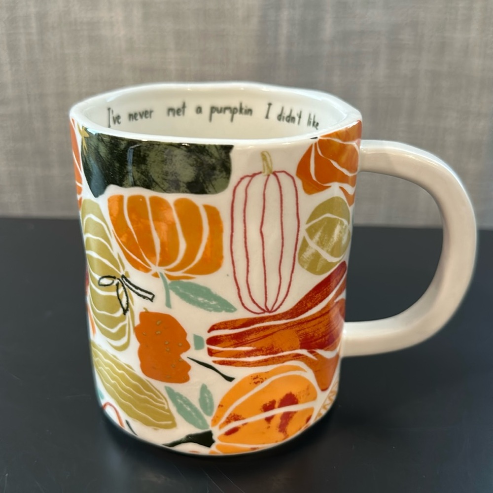 Anthropologie pumpkin mug